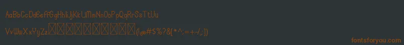 Fonte Carraosh Demo – fontes marrons em um fundo preto