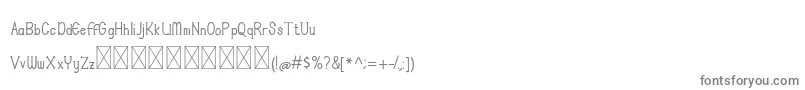 フォントCarraosh Demo – 白い背景に灰色の文字