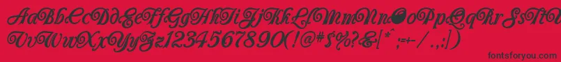 Carrington Font – Black Fonts on Red Background