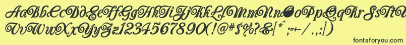 Carrington Font – Black Fonts on Yellow Background