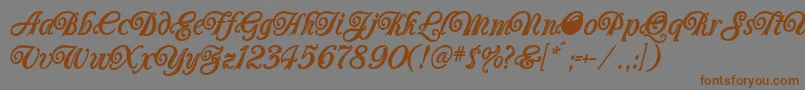 Carrington Font – Brown Fonts on Gray Background