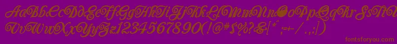 Carrington Font – Brown Fonts on Purple Background