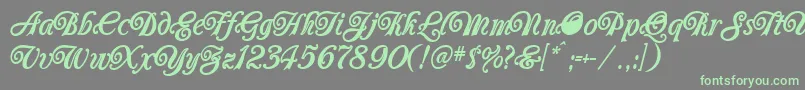 Carrington Font – Green Fonts on Gray Background