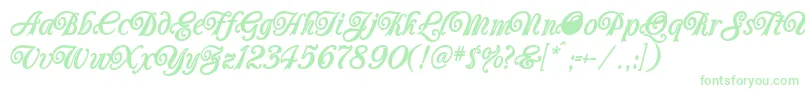 Carrington-Schriftart – Grüne Schriften