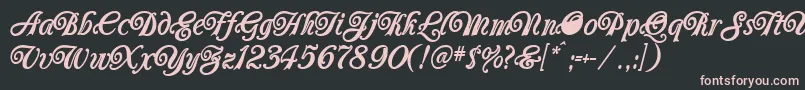 Carrington Font – Pink Fonts on Black Background