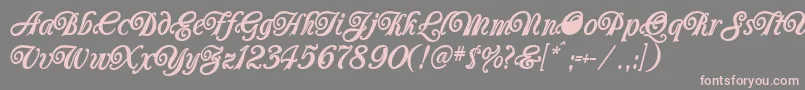 Carrington Font – Pink Fonts on Gray Background