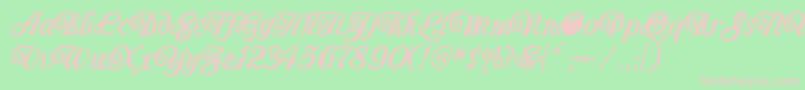 Carrington Font – Pink Fonts on Green Background