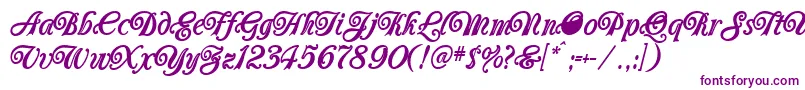 Carrington Font – Purple Fonts on White Background