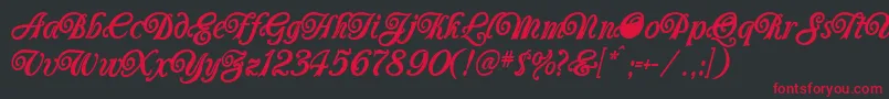 Carrington Font – Red Fonts on Black Background