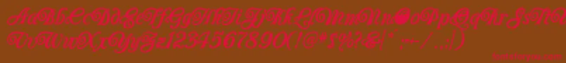 Carrington Font – Red Fonts on Brown Background