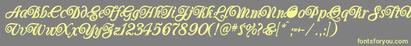 Carrington Font – Yellow Fonts on Gray Background