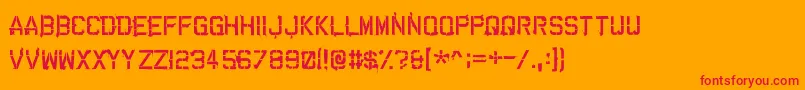 CARTAZ   Font – Red Fonts on Orange Background