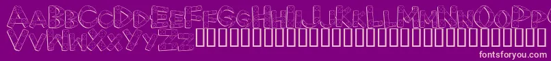 First ffy Font – Pink Fonts on Purple Background