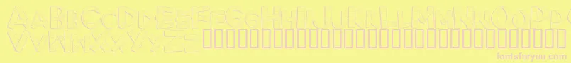 First ffy Font – Pink Fonts on Yellow Background