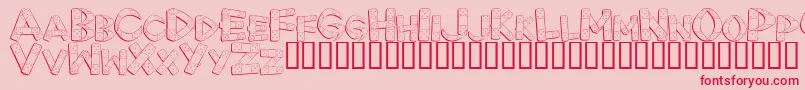 First ffy-Schriftart – Rote Schriften auf rosa Hintergrund