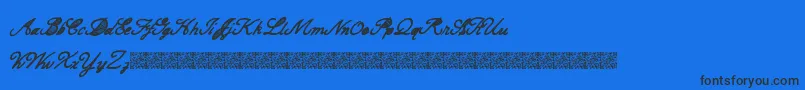 CarteBlanche-Schriftart – Schwarze Schriften auf blauem Hintergrund