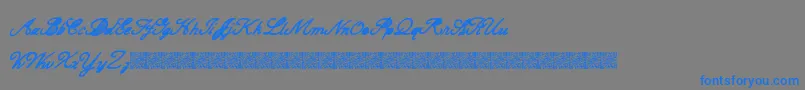 CarteBlanche-Schriftart – Blaue Schriften auf grauem Hintergrund