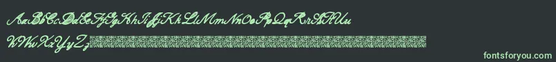 CarteBlanche-fontti – vihreät fontit mustalla taustalla