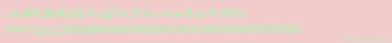 CarteBlanche Font – Green Fonts on Pink Background