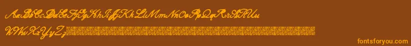 CarteBlanche Font – Orange Fonts on Brown Background