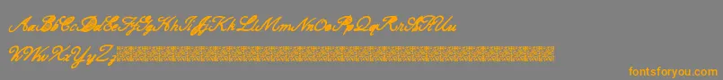 CarteBlanche Font – Orange Fonts on Gray Background