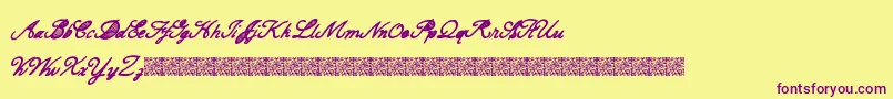 CarteBlanche Font – Purple Fonts on Yellow Background