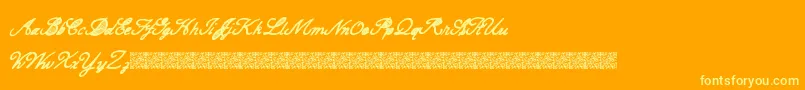 CarteBlanche Font – Yellow Fonts on Orange Background