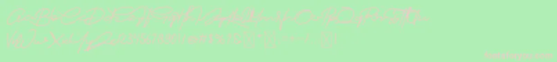 Cartier Font – Pink Fonts on Green Background