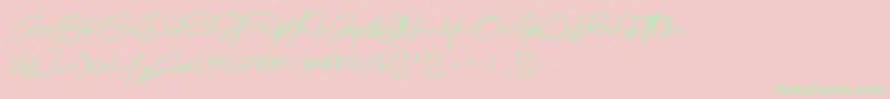 Cartier Font – Green Fonts on Pink Background