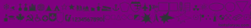 フォントcartographer – 紫の背景に黒い文字