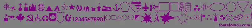 Шрифт cartographer – фиолетовые шрифты на сером фоне