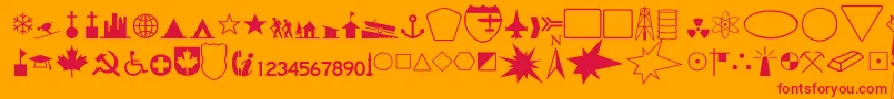 Шрифт cartographer – красные шрифты на оранжевом фоне