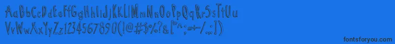 Cartoon  Tunes Font – Black Fonts on Blue Background