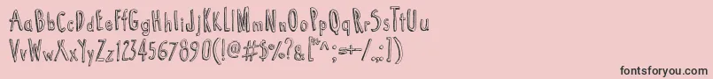 Cartoon  Tunes Font – Black Fonts on Pink Background