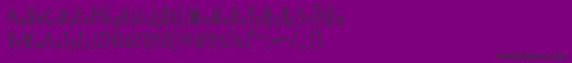 Cartoon  Tunes Font – Black Fonts on Purple Background