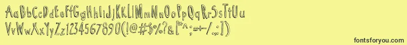 Cartoon  Tunes Font – Black Fonts on Yellow Background