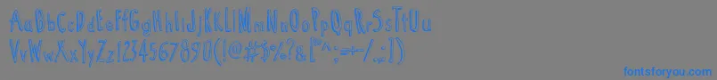Cartoon  Tunes Font – Blue Fonts on Gray Background