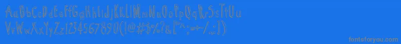 Cartoon  Tunes Font – Gray Fonts on Blue Background