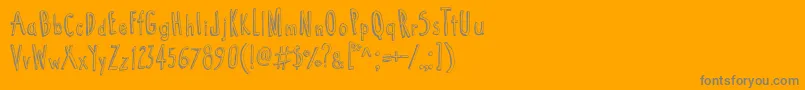 Police Cartoon  Tunes – polices grises sur fond orange