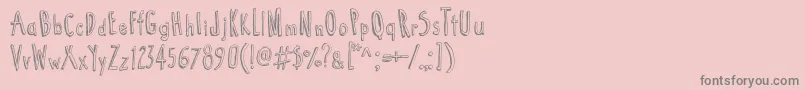 Шрифт Cartoon  Tunes – серые шрифты на розовом фоне