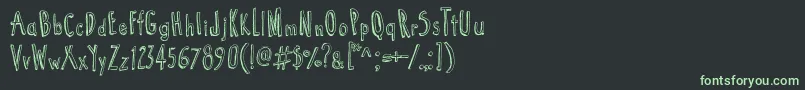 Cartoon  Tunes Font – Green Fonts on Black Background
