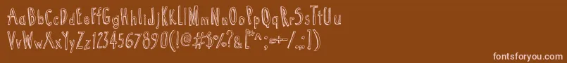 Cartoon  Tunes Font – Pink Fonts on Brown Background