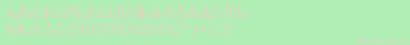 Cartoon  Tunes Font – Pink Fonts on Green Background