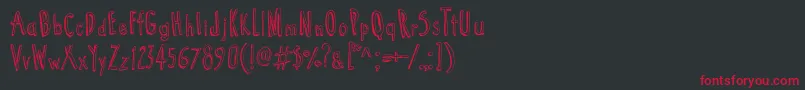 Cartoon  Tunes Font – Red Fonts on Black Background