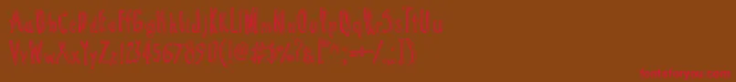 Cartoon  Tunes Font – Red Fonts on Brown Background