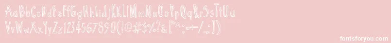 Cartoon  Tunes Font – White Fonts on Pink Background