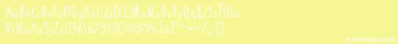 Cartoon  Tunes Font – White Fonts on Yellow Background