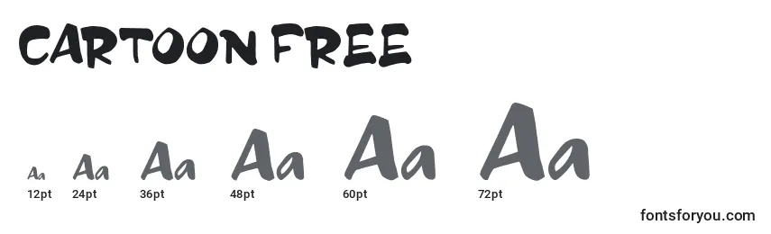 CARTOON FREE Font Sizes