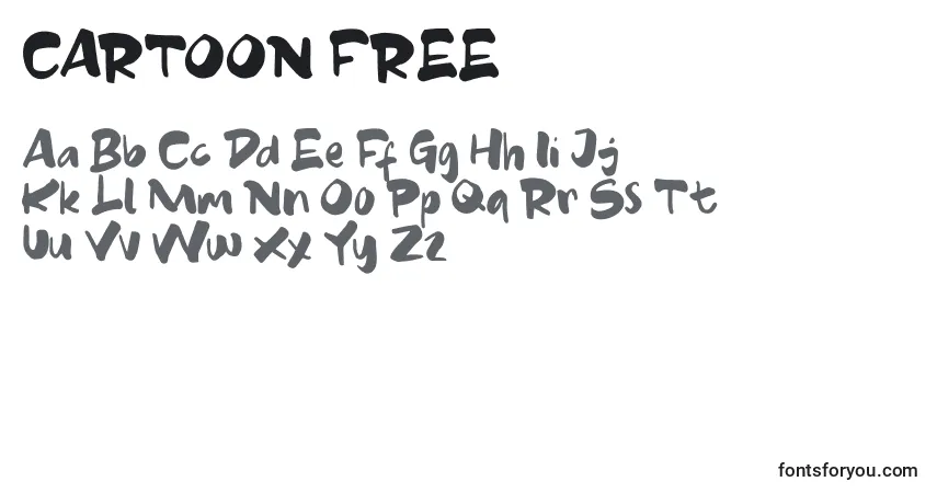 A fonte CARTOON FREE (122886) – alfabeto, números, caracteres especiais