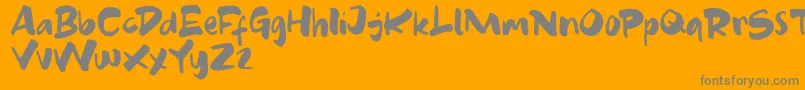 CARTOON FREE Font – Gray Fonts on Orange Background